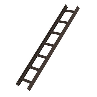 Dachleiter 7 Sprossen, Aluminium, B 330mm, L 1960mm, braun