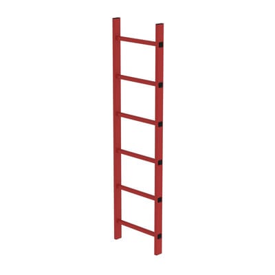 Schachtleiter 6Sp, B innen 400 außen 450mm, L 1680mm