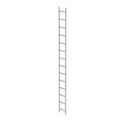 Schachtleiter gebeizt 14Sp, B innen 300 außen 340mm, L 3920mm