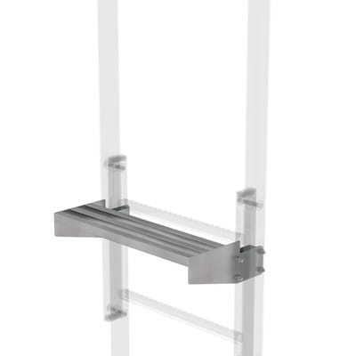 Ausstiegstritt f. Gebäudeaufstieg, Spaltmaß 200mm, B 520mm, Stahl verzinkt