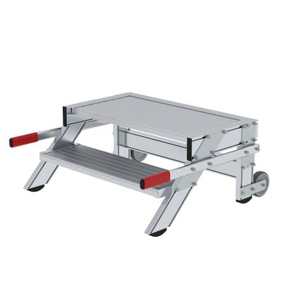 Arbeitspodest 2 Stufen, 2 Rollen Stufenbreite 800mm, Breite 800mm L 400mm