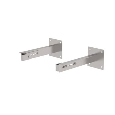 Wandhalter, Abst. 100mm, Abst. 500-600mm, Verstellb. 500-600mm Edelstahl