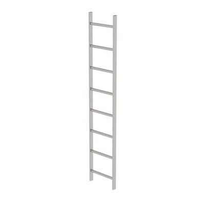 Schachtleiter gebeizt 8Sp, B innen 400 außen 440mm, L 2240mm