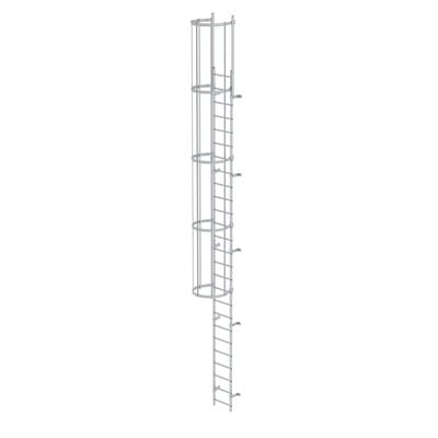 Steigleiter, einzügig, Steighöhe 7280mm Aluminium farblos eloxiert, L 8480mm