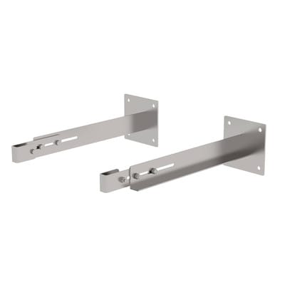 Wandhalter, Abst. 100mm, Abst. 600-700mm Edelstahl