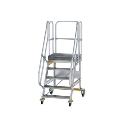 Plattformtreppe, fahrbar 5 Stu. 60° 1210mm Breite Stufen 800mm Anz.Lenkr. 2