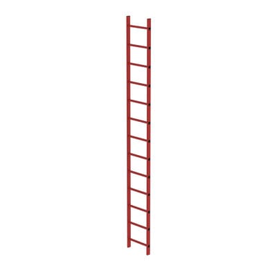 Schachtleiter 13Sp, B innen 400 außen 450mm, L 3640mm