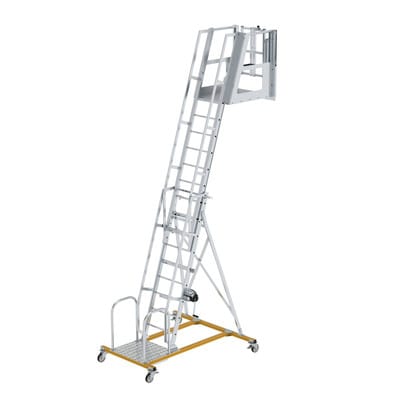 Tankwagenleiter, 4 Lenkrollen, H 5400mm, L 3160mm, B 2000mm