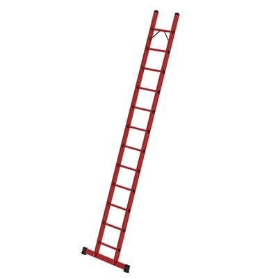 Anlegeleiter 12 Sprossen, GFK, L 3610mm, B 420mm, AH 4700mm