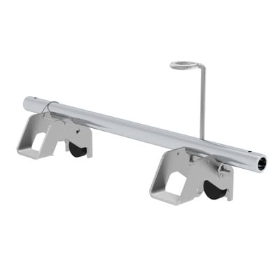 Einfallhaken Aluminiumleiter, Seilzugleiter, 2-teilig, Aluminium, natur