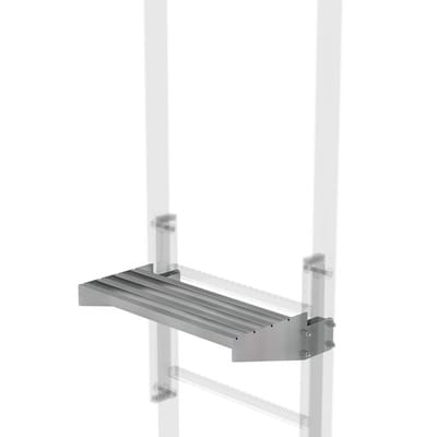 Ausstiegstritt f. Gebäudeaufstieg, Spaltmaß 250mm, B 520mm, Stahl verzinkt