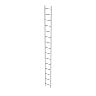 Schachtleiter gebeizt 15Sp, B innen 400 außen 440mm, L 4200mm