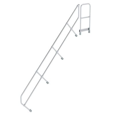 Handlauf Aluminium für Treppe 45° Stufenanzahl 13, Stufentiefe 225mm