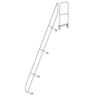 Handlauf Aluminium für Treppe 60°, Stufenzahl 13, Stufentiefe 225mm