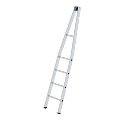 Glasreinigerleiter Oberteil 4 Spr. mit Laufrollen