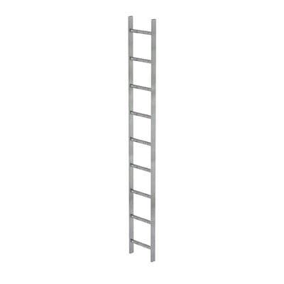 Schachtleiter feuerverzinkt 9Sp, B innen 300 außen 340mm, L 2520mm