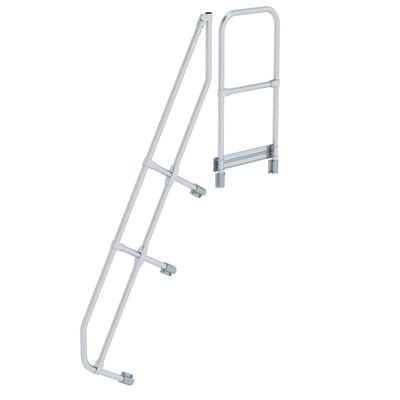 Handlauf Aluminium für Treppe 60°, Stufenzahl 7, Stufentiefe 225mm