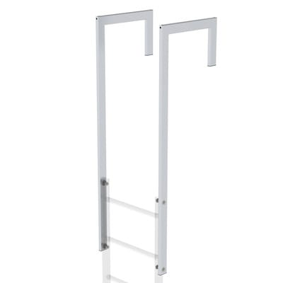 Ausstiegsholm Steigleiter abgewinkelt, Aluminium blank, Nutzlänge 1200mm