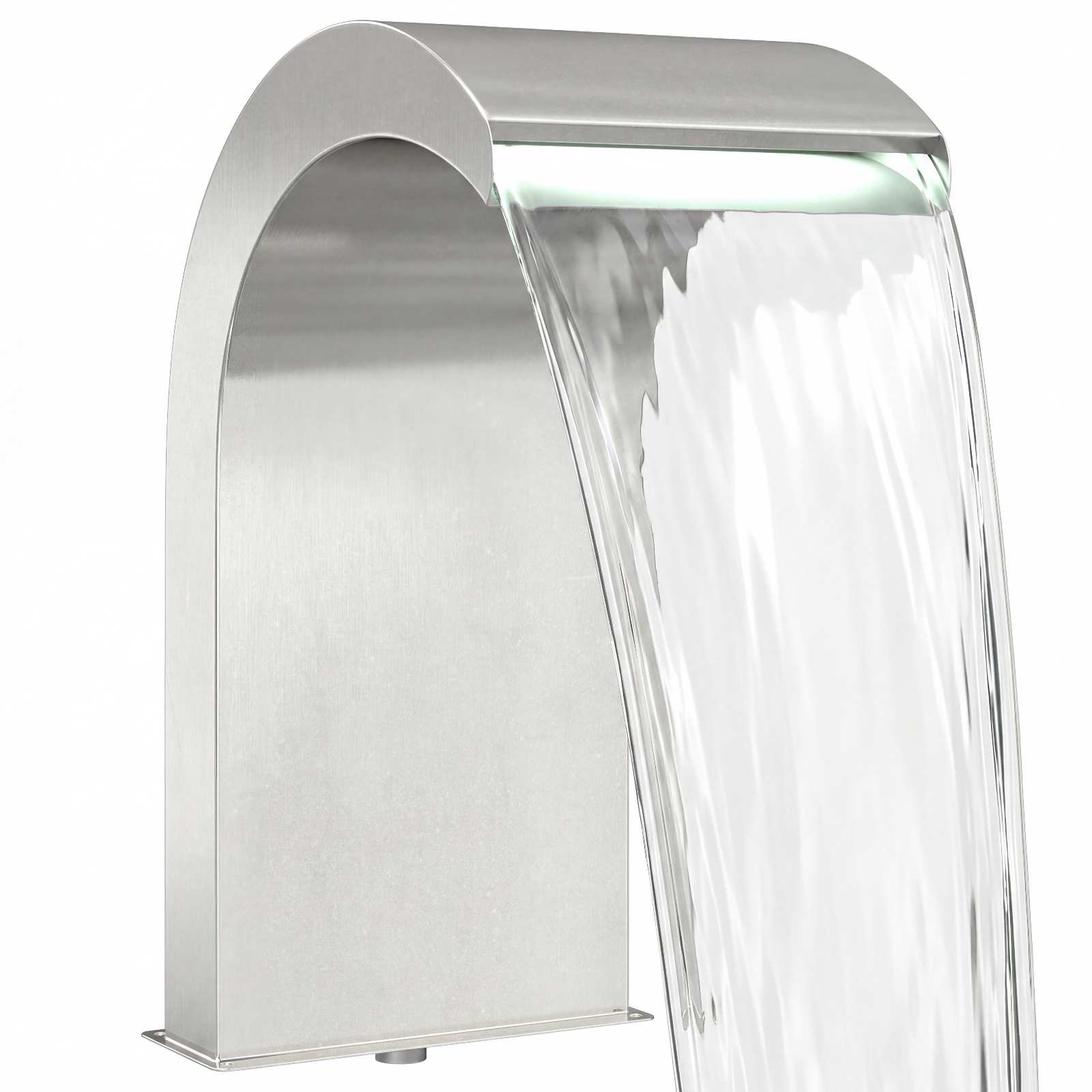 Pool-wasserfall Mit Led Edelstahl 304 45 X 30 X 65 Cm Silber Vidaxl