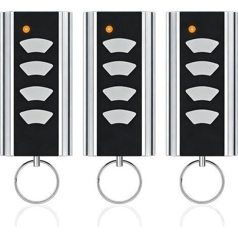 Lot De 3 Télécommandes De Rechange Pour Émetteur Manuel Normstahl Rcu433-4k, Rcu433-2k, Ea433 2km/2ks/4ks, 433 Mhz, 2 Canaux, Compatible Avec Les Motorisations De Portail Crawford Entrematic