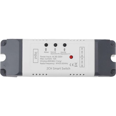 Module De Télécommande Sans Fil 2200 W, 3 Modes, 2 Canaux, Minuterie 433,92 Mhz, Verrouillage Par Tapotement, 85 V-250 V