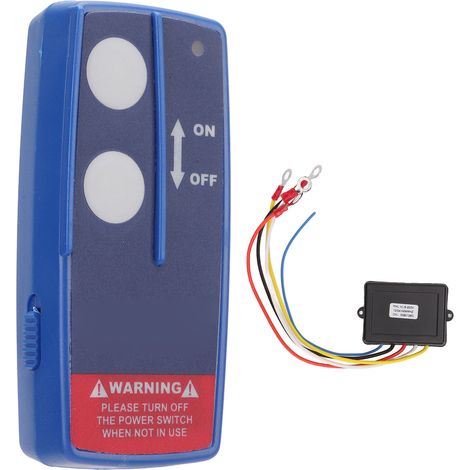 Télécommande Universelle Sans Fil Pour Treuil Électrique, Contrôleur Avec Récepteur 434mhz, Compatible Vtt, Bleu