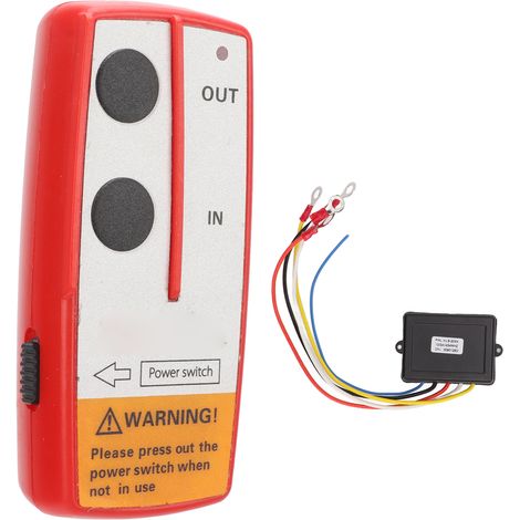 Télécommande Universelle Sans Fil Pour Treuil Électrique, Contrôleur Avec Récepteur 434mhz, Compatible Atv, Rouge
