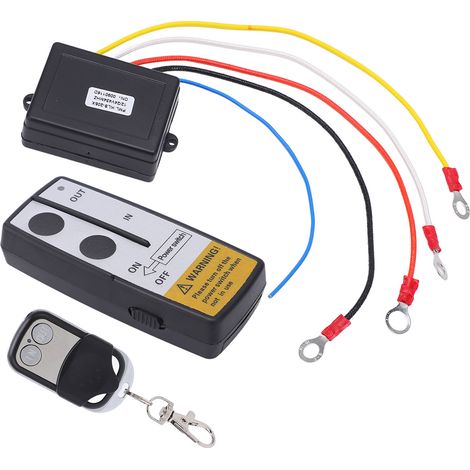 Télécommande Sans Fil Pour Treuil Dc12v 24v Récepteur Avec Clé Portail Garage Bateau