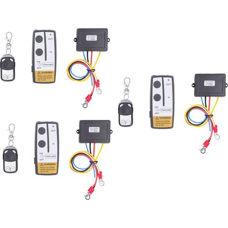 Télécommande Sans Fil Universelle Pour Treuil Électrique - Lot De 3 Récepteurs Et 3 Commandes