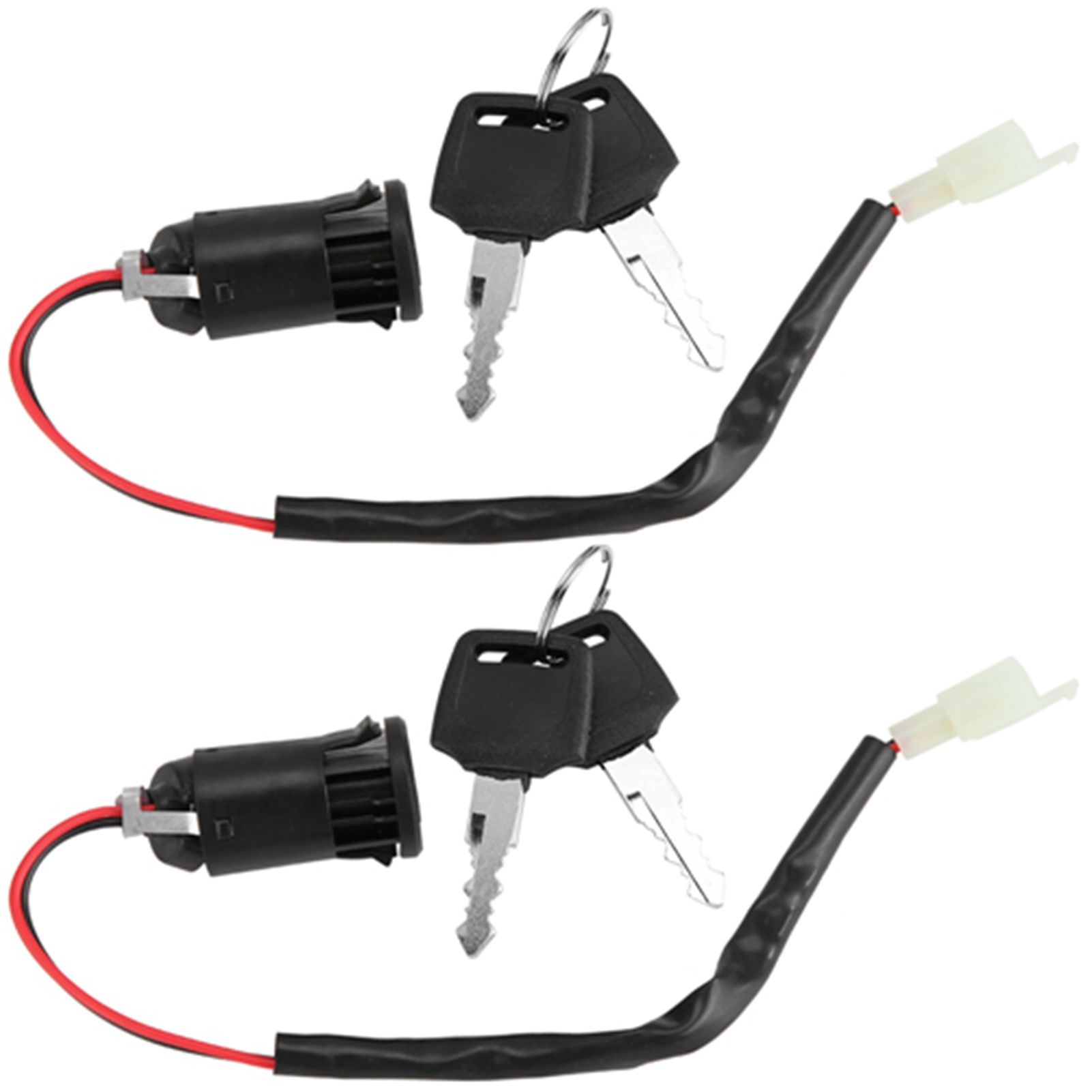 Set Mit 2 Schlössern Und Schlüsseln Für Das Zündschloss Von Fahrrädern, Dreirädern Und Elektrorollern. Ersatzteile.