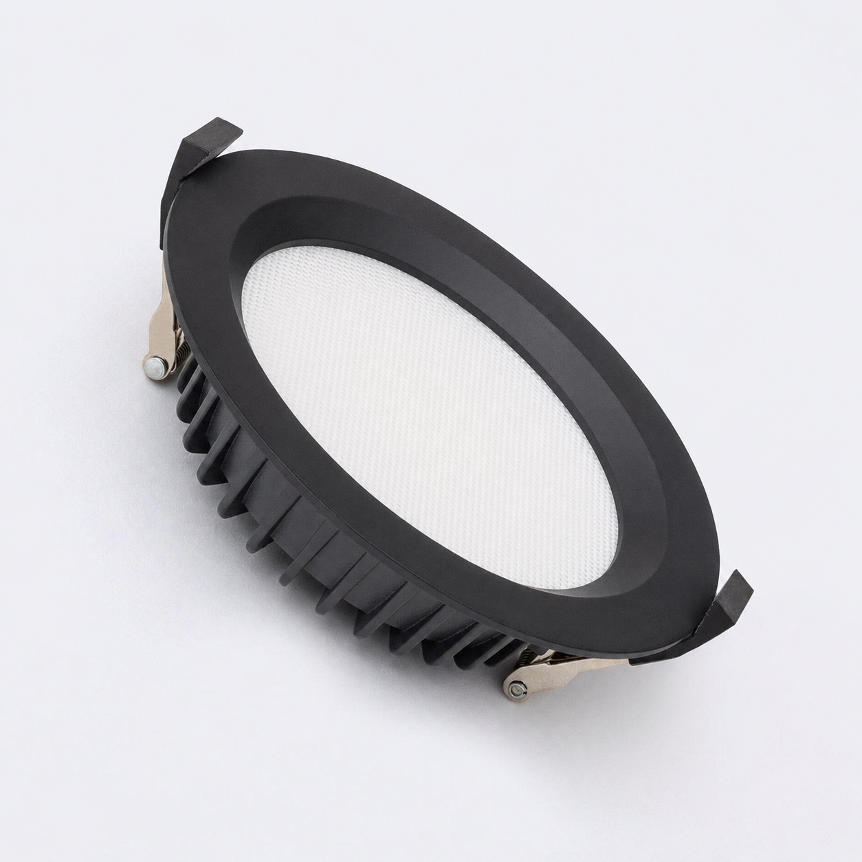 Led Downlight Rund Aero 130 Lm/w Mikroprismatisch Schwarz 4000k - 5000k - 6000k Lifud Wählbar (neutral-kalt) 13 W 110 Mm