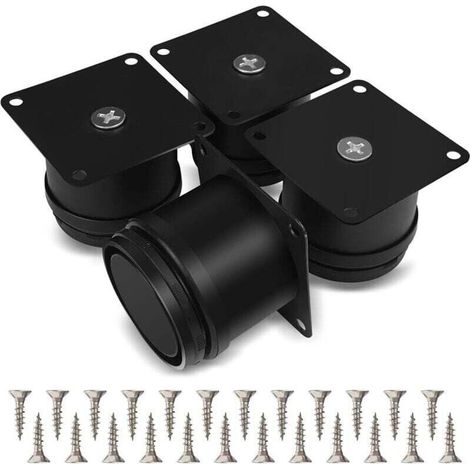 Set Mit 4 Möbelfüßen, 50 Mm Edelstahl, Verstellbare Tischbeine, Badmöbelbeine, Büromöbelbeine, Küchenmöbelbeine, Höhenverstellbar