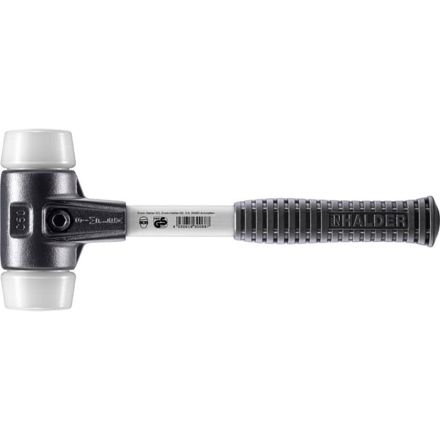 SIMPLEX-Schonhammer, Superplastik, mit verstärktem Tempergussgehäuse und Fiberglasstiel | D=50 mm | 3707.050