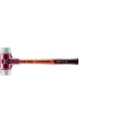 SIMPLEX-Schonhammer, TPE-mid / Weichmetall, mit Tempergussgehäuse und hochwertigem Holzstiel | D=40 mm | 3039.040