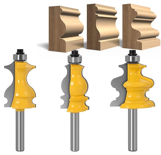 3er-packung 8-mm-architekturfräser, Holzbearbeitungsfräser