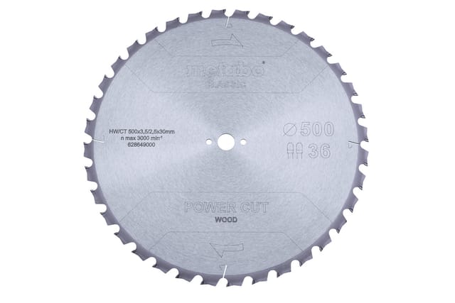 Sägeblatt "power cut wood - classic" ø500 x 3,8/2,8 x 30 Z36 TZ 15° 628649000