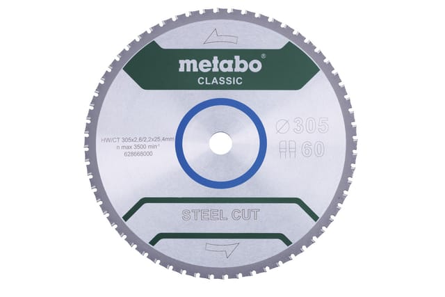 Sägeblatt "steel cut - classic" ø305 x 2,6/2,2 x 25,4 Z60 FZFA/FZFA 4° 628668000