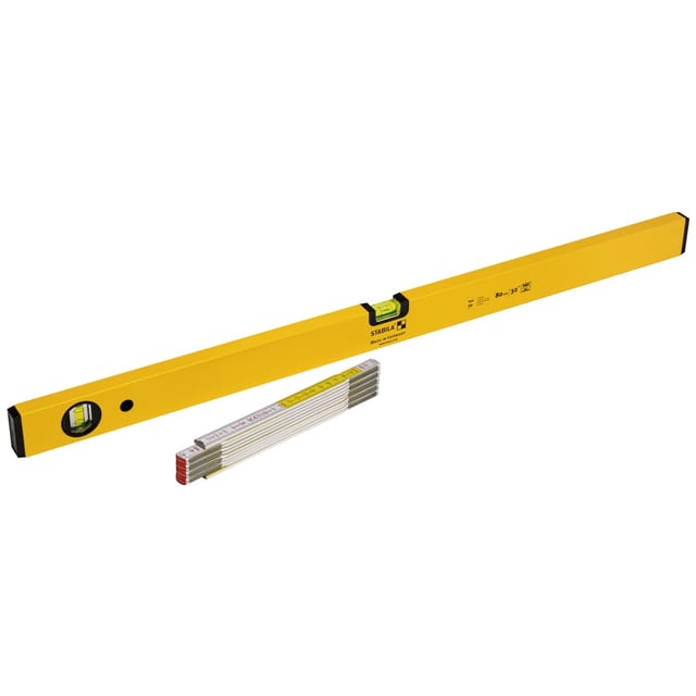 Stabila Bonus Pack Wasserwaage Type 70, 80 Cm, Inkl. Maßstab Type 617