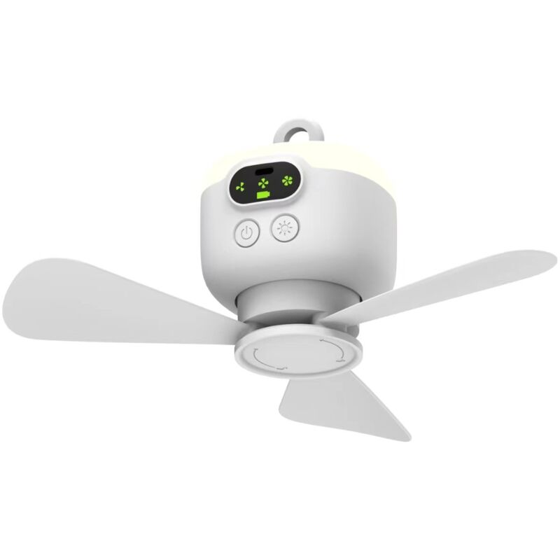 Mini-tragbarer Akku-ventilator (8000 Mah) – 4 Geschwindigkeitsstufen – Inkl. Fernbedienung – Abnehmbare Flügel – Für Den Außenbereich – Usb-c