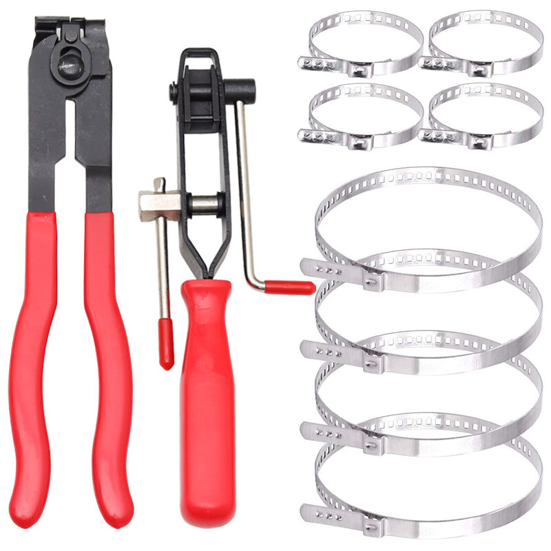 Schlauchschelle, 2 Schellen, Universalgelenkschellen Und Crimp-bandschellenmit Dem 8-teiligen Halskettenangebot