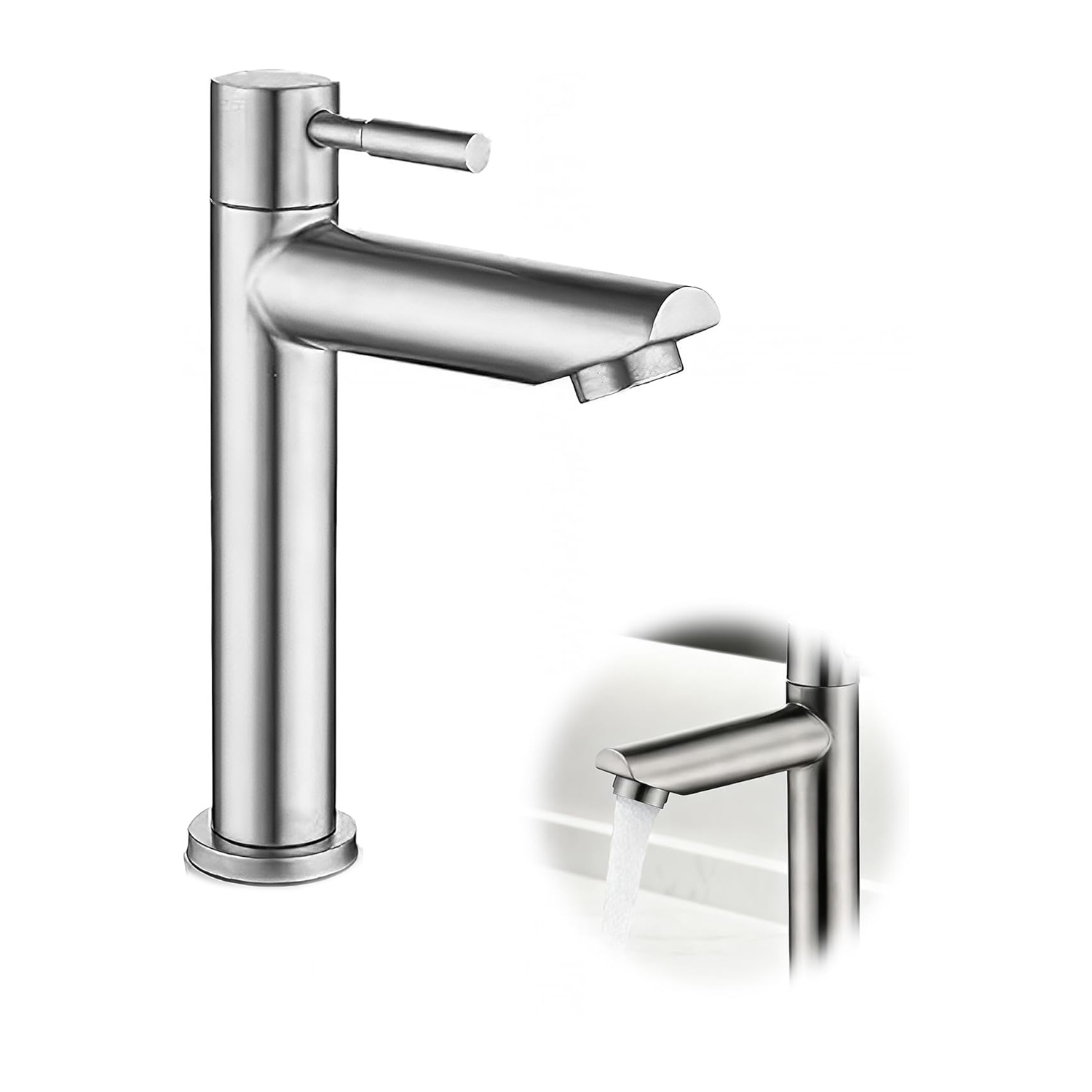 18 Cm Waschtischarmatur – Wand- Oder Standarmatur – Elegantes, Zylindrisches Design