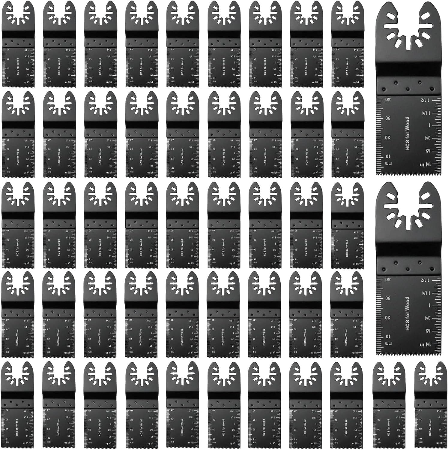 Packung Mit 50 Oszillierenden Sägeblättern, 35 Mm, Universelle Schnellwechsel-profi-oszillationssägeblätter Zum Schneiden Von Holz (schwarz)