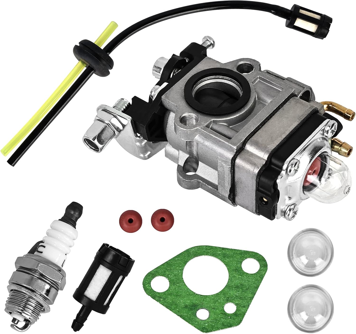 Vergaser Für 40-5 Freischneidermotor Mit Dichtung, Vergaser-reparatursatz Mit Dichtung, Schlauch, Zündkerze Und Kraftstofffilter