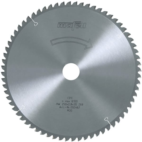Kreissägeblatt ø250 x 2,8 x 2,0 x 30mm 68FZ