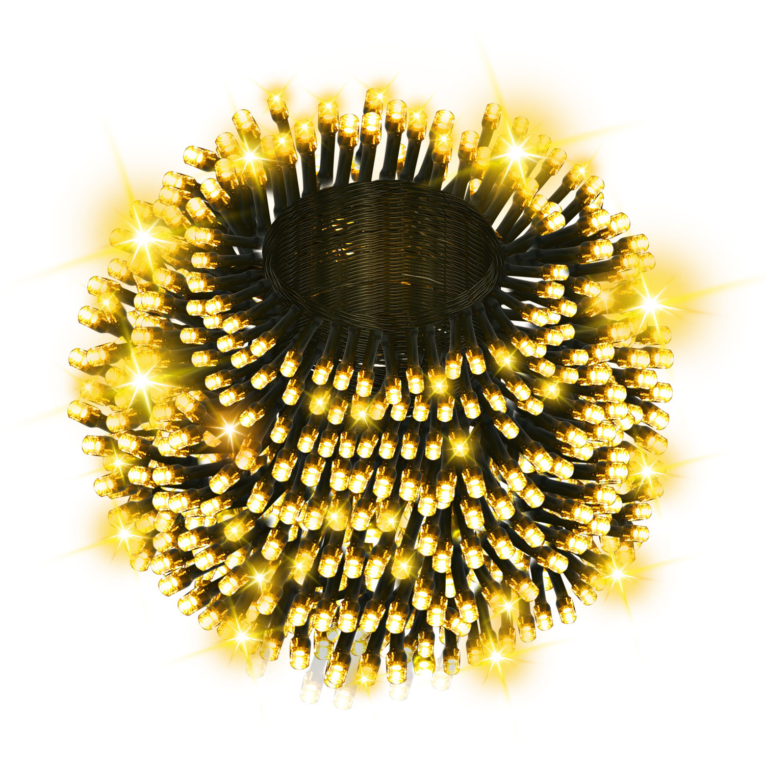Tolletour 100m Led Lichterkette 500leds 8 Modi Mit Memory Funktion, Weihnachten Party Garten Bedienung Funkelnder Sterneffekt Deko Warmweiß