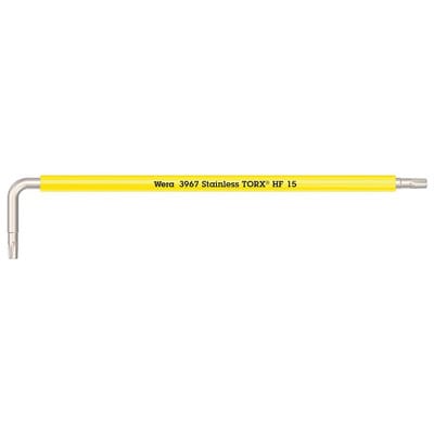 3967 SXL HF TORX Winkelschlüssel Multicolour mit Haltefunktion, lang, Edelstahl, TX 15 x 123 mm