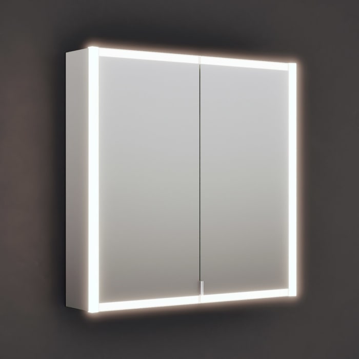 Burgbad Rl20 Spiegelschrank 81 Cm, Mit Klarglas Lichtrahmen