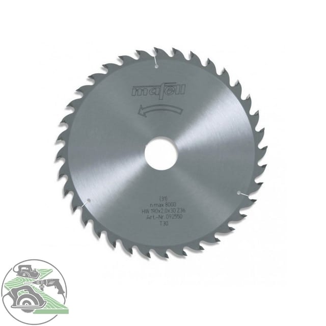 Kreissägeblatt ø190 x 2,0 x 1,2 x 30mm 36WZ