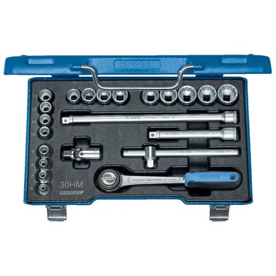 30 HMU-10 Steckschlüssel-Satz 3/8" 22-teilig 6-kant 6-22 mm