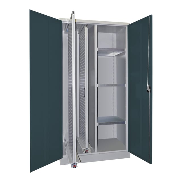 Vertikalauszugsschrank 2 Ausz. 3 Böd.